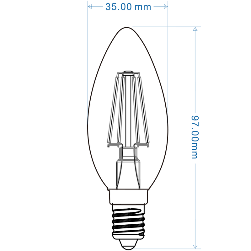Lampadina LED E14 4W C35-TF