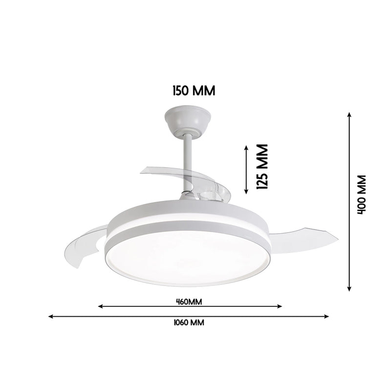 Ventilatore led da soffitto F7189