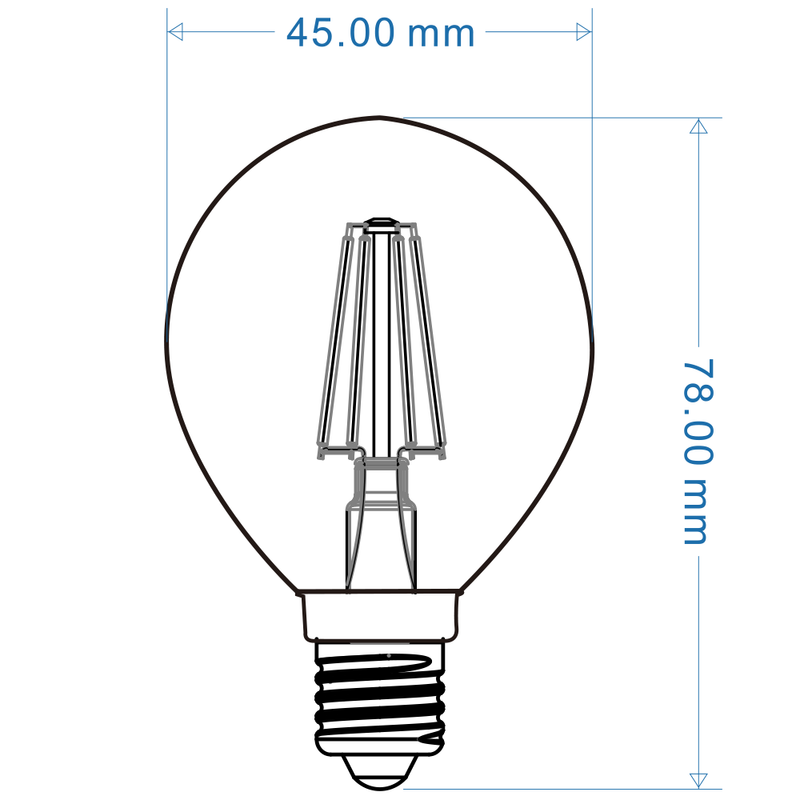 Lampadina LED E14 4W G45-BF