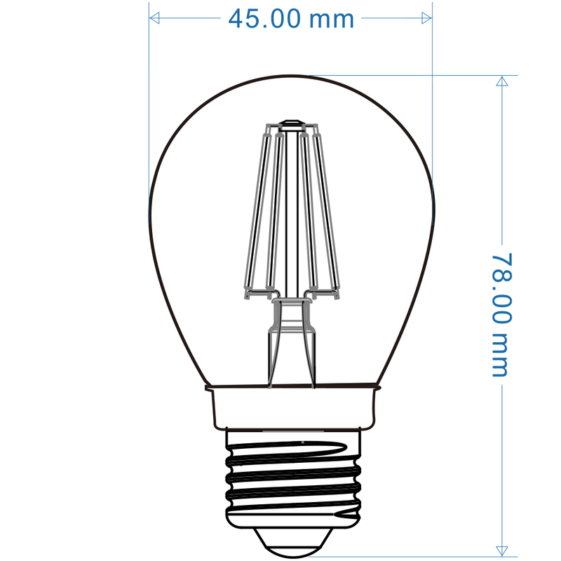 Lampadina LED E27 4W G45A-BF