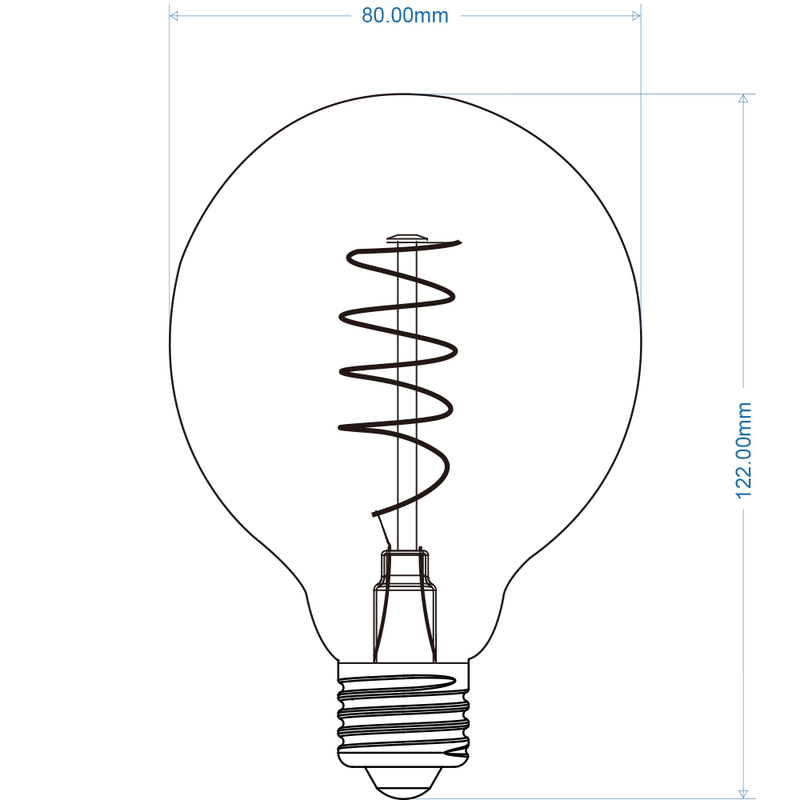 Lampadina LED E14 4W G80-S-OC