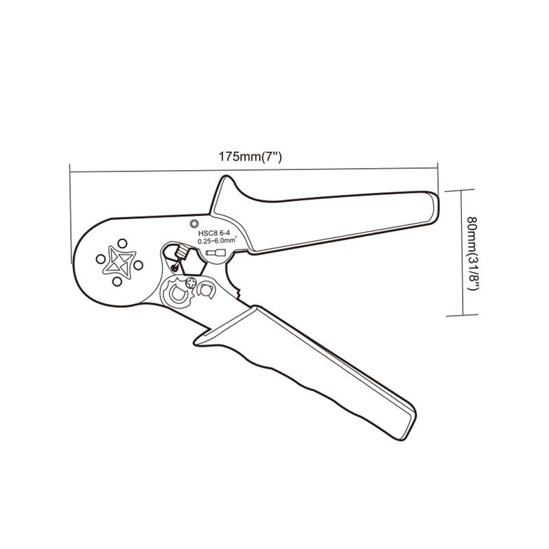 Wire ferrule crimp tool HSC8 6-4