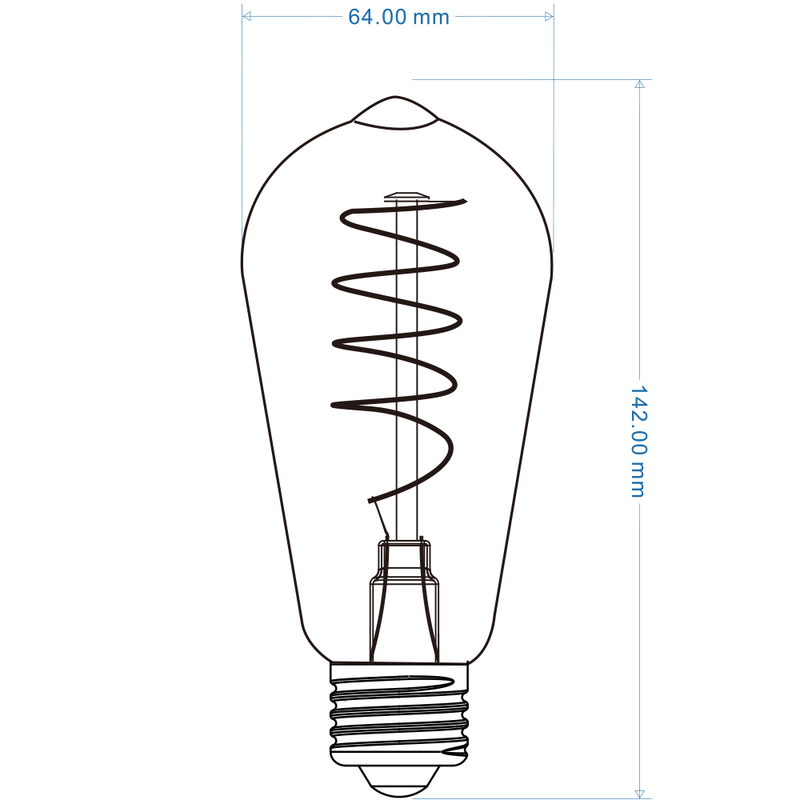 Lampadina LED E27 4W ST64-S-OC