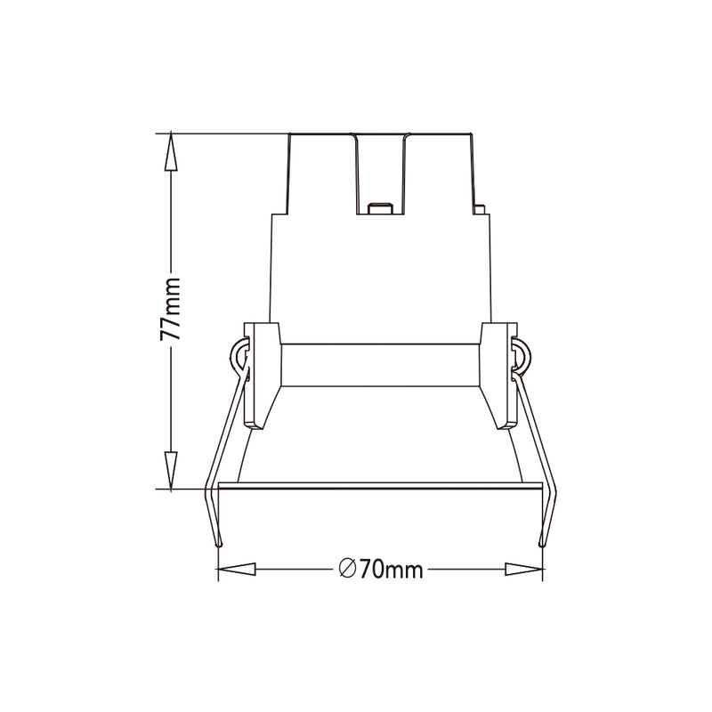 Faretto da incasso TSD002-2F-3C