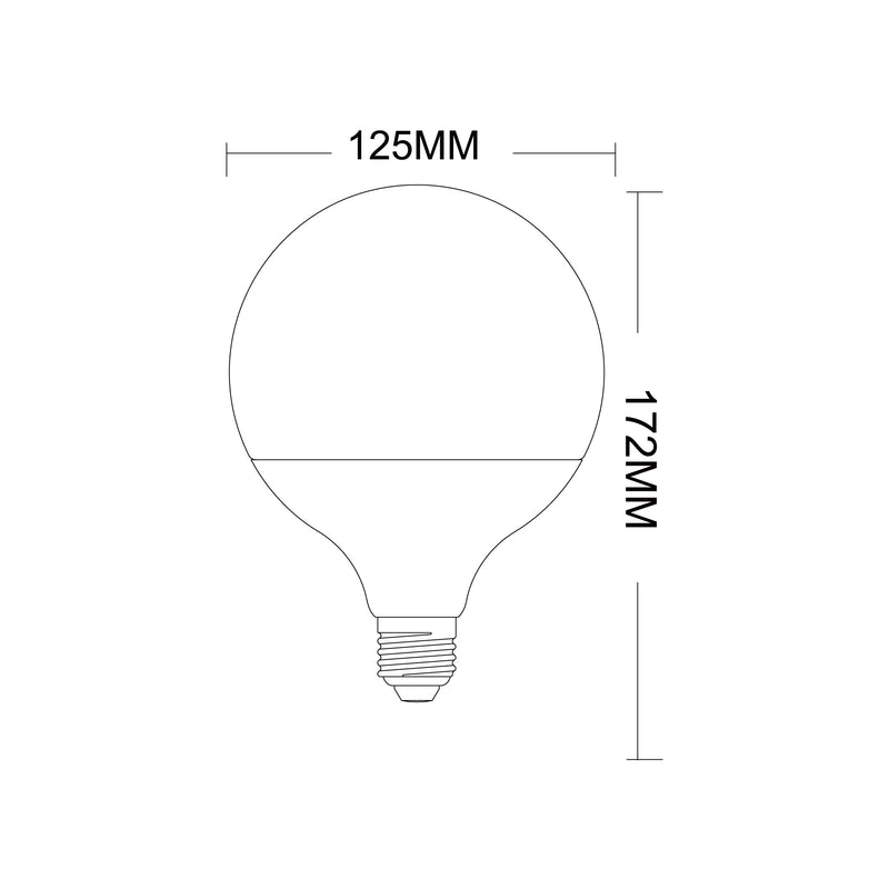 LAMPADINA LED E27 20W G125-20W-C