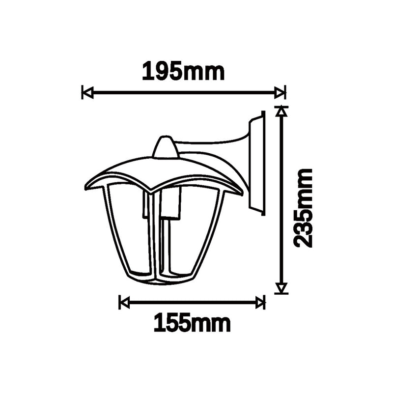 Applique da esterno E27 819WB-B232-G