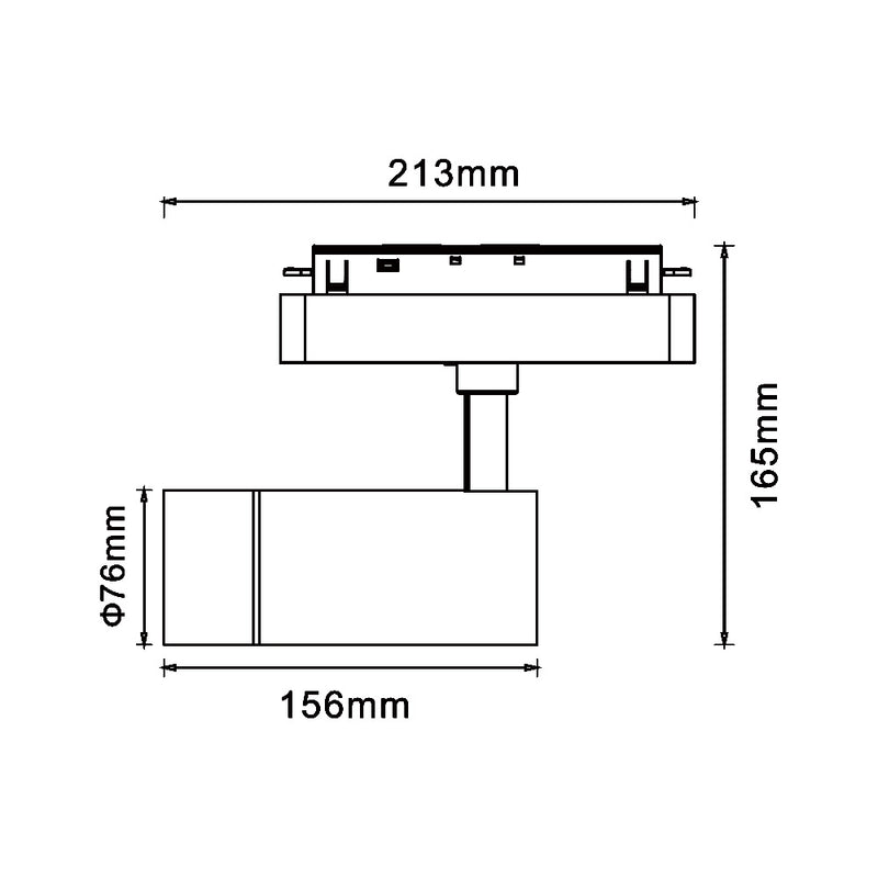 Faretti led luce a binario magnetico COB-24W-C