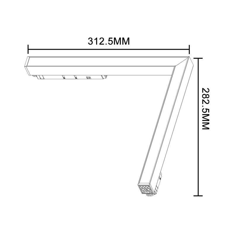 Lampada grigla led magnetico per binario MG-06C