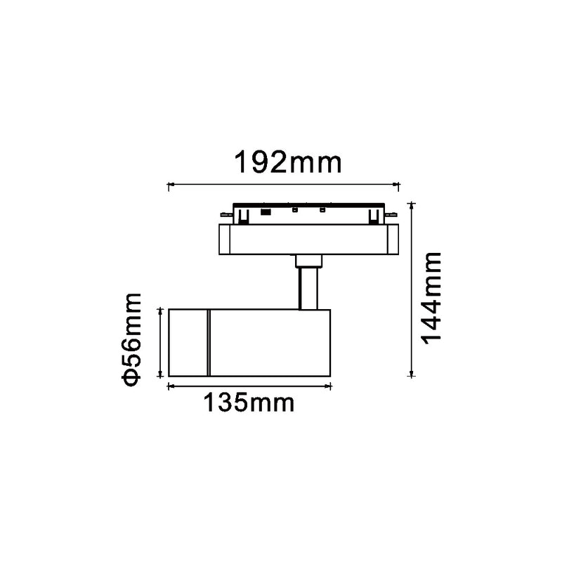 Faretti led luce a binario magnetico COB-14W-C