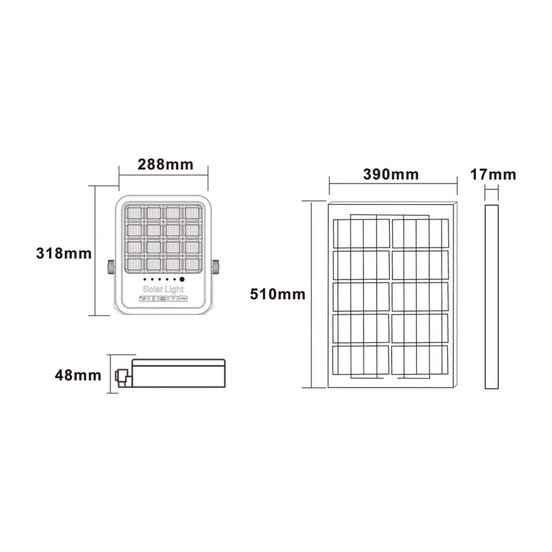 Faretto solare RY-400W-3C