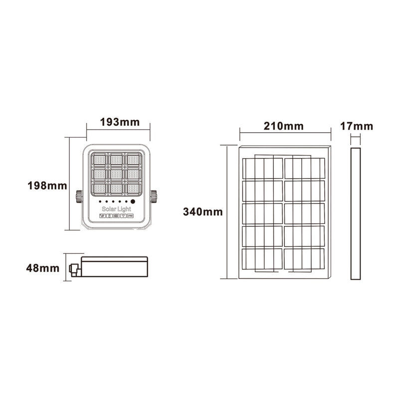 Faretto solare RY-100W-3C