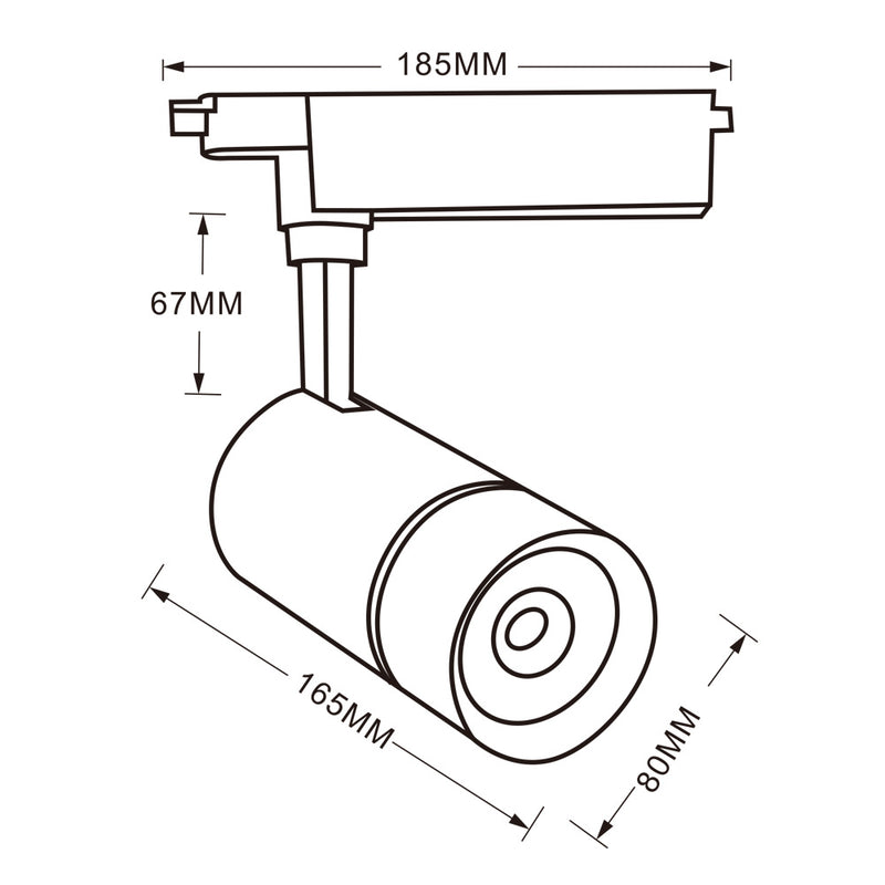 Faretto led binario monofase F-30W-07AC
