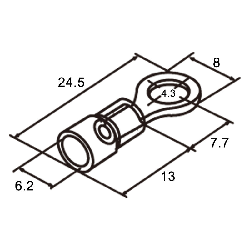 Capicorda preisolati RV3.5-4-R