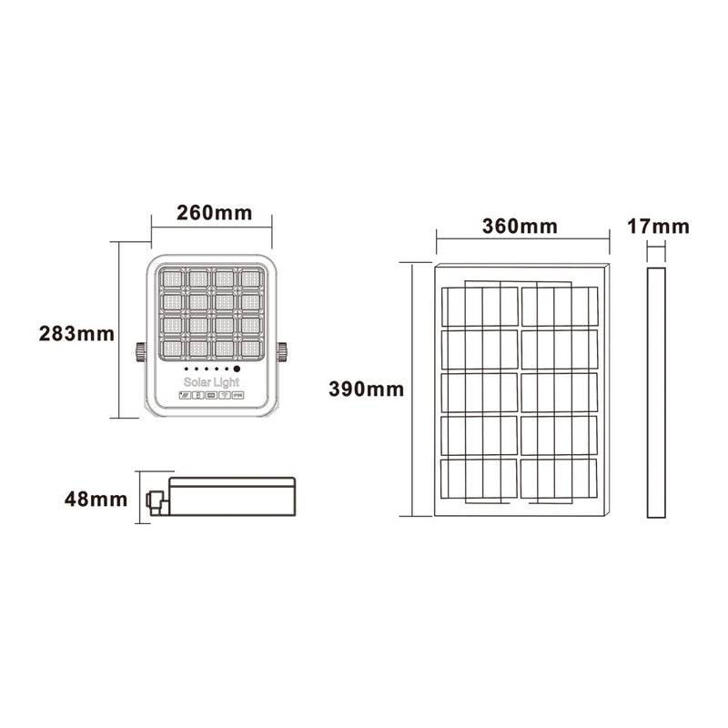 Faretto solare RY-300W-3C