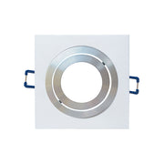 Portafaretto da Incasso Orientabile Quadrato con Rilievo 80mm P3-GU10